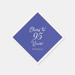 Lavender Cheers to 95 Years 95th Birthday Napkin