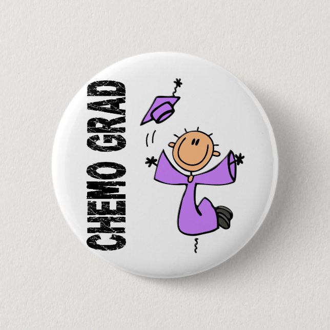 Lavender CHEMO GRAD 1 (General Cancer) 2 Inch Round Button (Front)