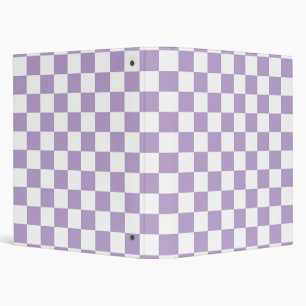 Lavender Chequerboard Pattern Binder