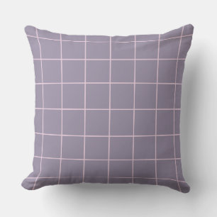 Lavender Chequered Pattern Pillow 20x20