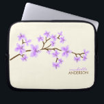 Lavender Cherry Blossoms Tree Laptop Sleeve<br><div class="desc">Personalized laptop sleeve features a beautiful vector illustration of a cherry blossoms or sakura tree. Customize with your name,  monogram,  initials or text of your choice. 
 Mujka</div>