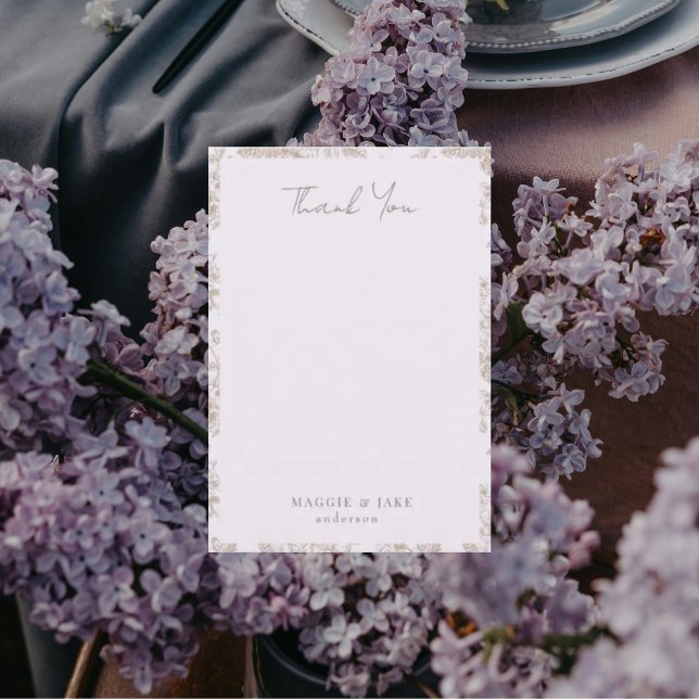 Lavender Chinoiserie Élégant Merci de mariage (Créateur téléchargé)