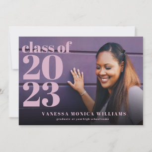 Lavender class 2018 Photo Graduation Announcement