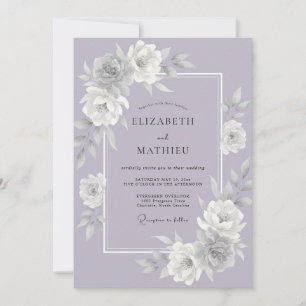 Lavender Classic Nature Wedding Invitation