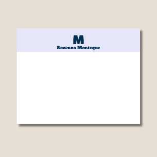 Lavender Classy Personalized Name Letter Monogram Card
