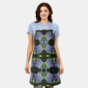 Lavender Clematis Flower Trellis Personalized     Apron