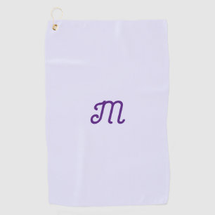 lavender color - your retro monogram  golf towel