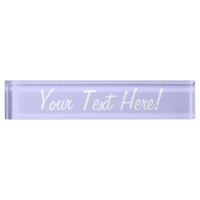 Lavender colour accent decor ready to customize nameplate (Front)
