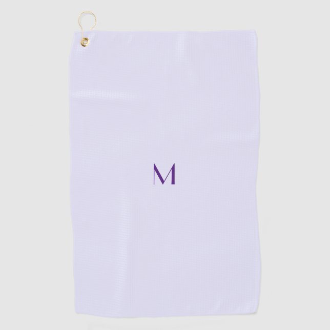lavender colour - add monogram golf towel (Front)