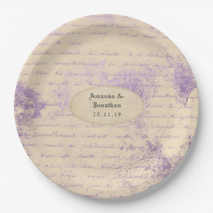 Lavender colour theme Wedding Paper Plate