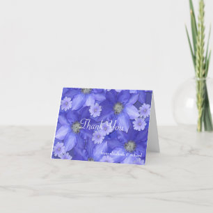 Lavender Coloured Floral Design Thank You Card