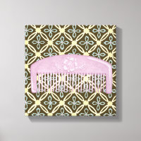 Lavender Comb on Chocolate Background