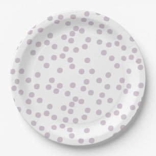 Lavender Confetti / Polkadots Paper Plate