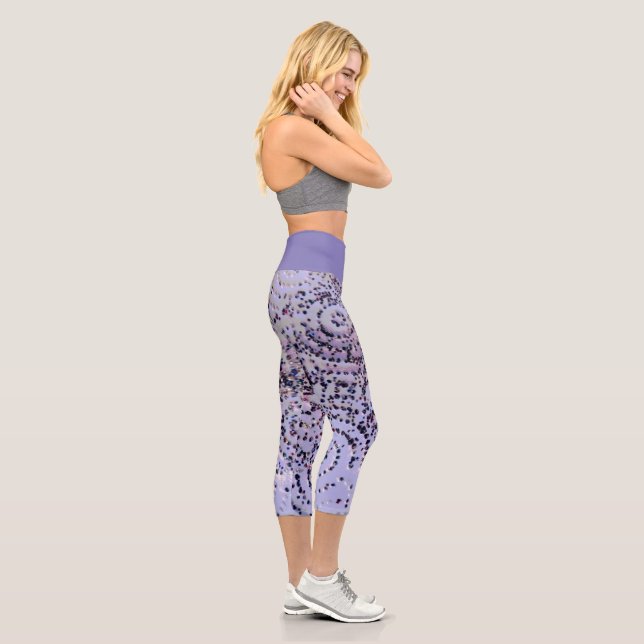 Lavender confetti swirl high waist capris (Right)