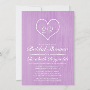 Lavender Country Bridal Shower Invitations