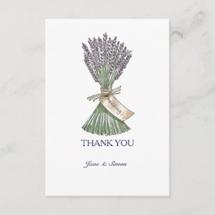 Lavender Country Garden Wedding Thank You card