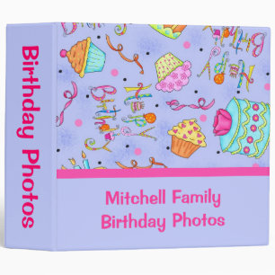 Lavender Cupcakes Cake Custom Birthday Album Binder