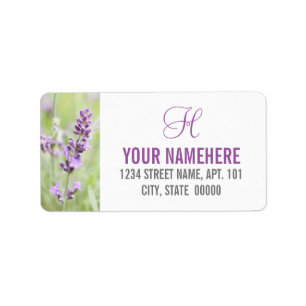 Lavender Custom Label