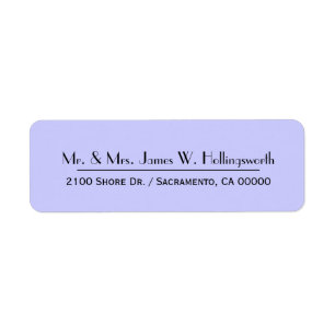 Lavender Custom Return Address