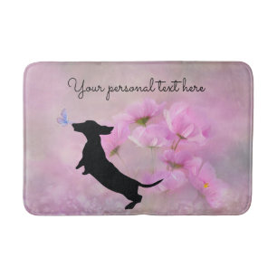 Lavender Dachshund Bath Mat
