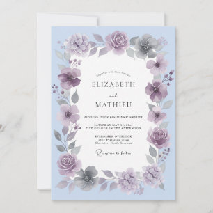 Lavender Dainty Spring Wedding Invitation