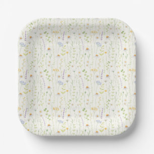 Lavender Daisy Paper Plates