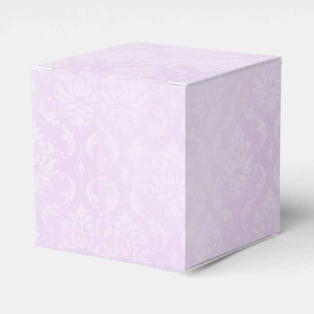 Lavender Damask Favour Box (Front Side)