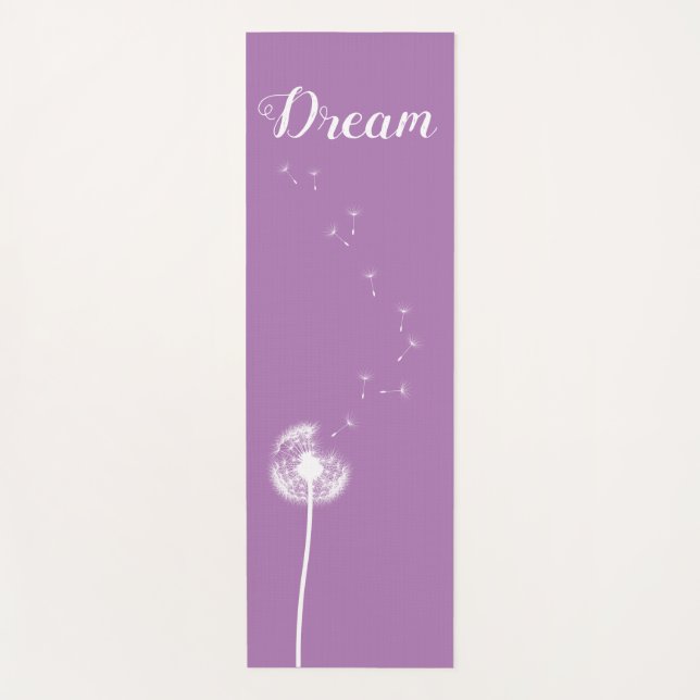 Lavender Dandelion Yoga Mat (Front)