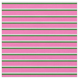 Lavender, Dark Green, and Hot Pink Coloured Lines Fabric