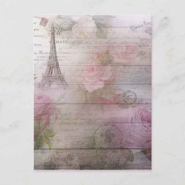 Lavender Decoupage Postcard (Front)
