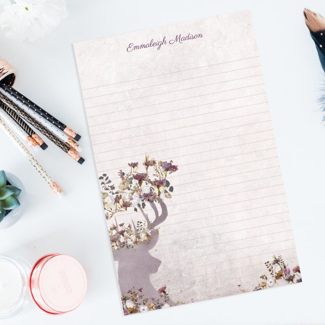 Lavender Deer Dreamy Boho Chic Monogram (Creator Uploaded)