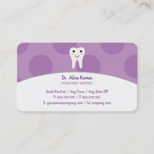 Lavender Dentist for kids   Pediatric Dentist Appointment Card