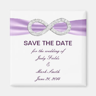 Lavender Diamond Infinity Save The Date Magnet