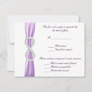 Lavender Diamond Infinity Wedding Response Card