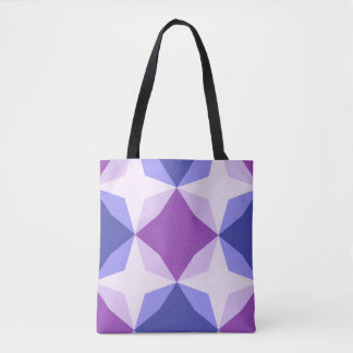 Lavender Diamond Motif Tote Bag