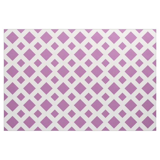 Lavender Diamonds on White Geometric Fabric (Fat Quarter)