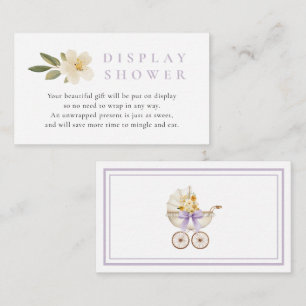 Lavender Display Shower Card   Vintage Pram Shower