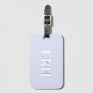 Lavender Double Layer Simple Initial Monogram Luggage Tag