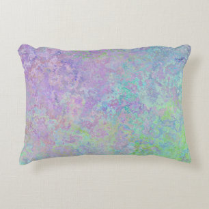 Lavender Dream Neon Pastel Alcohol Ink Abstract Accent Pillow