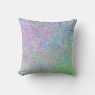 Lavender Dream Neon Pastel Alcohol Ink Abstract Throw Pillow