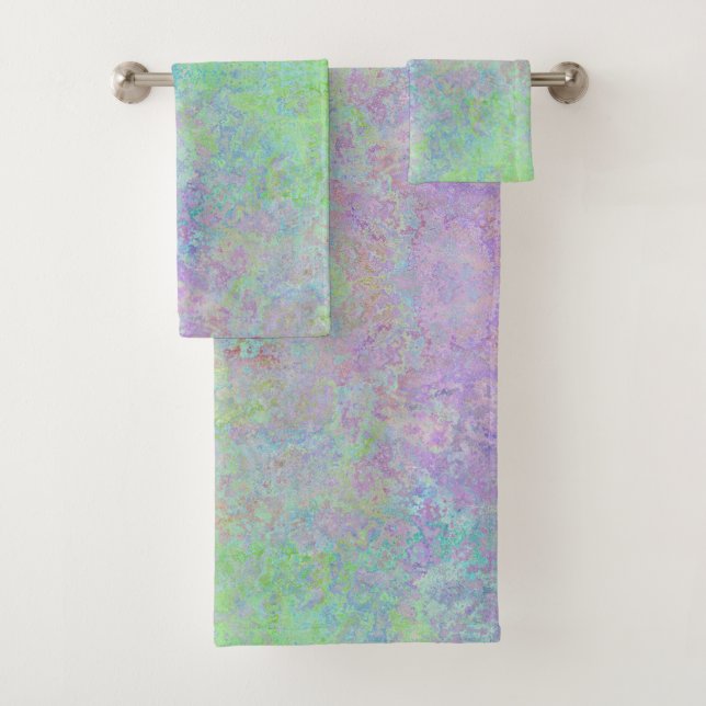 Lavender Dream Neon Pastel Encre d'alcool Abstrait (En situation)