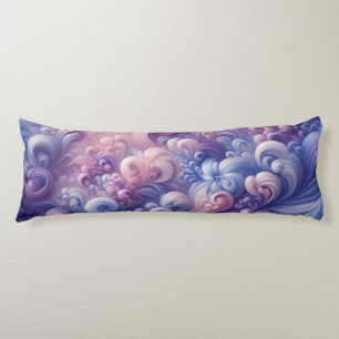 Lavender Dreams Pastel Swirl Pattern Body Pillow
