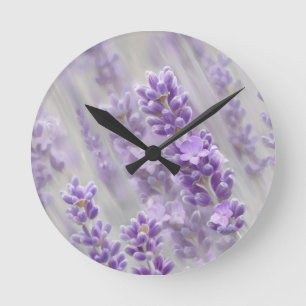 Lavender dreams. round clock