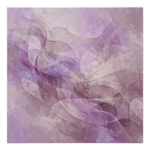 Lavender Dreamy Swirl Lilac Mauve Lavender Poster