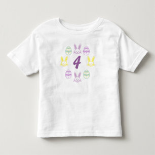 Lavender Easter 4th Birthday Toddler T-shirt