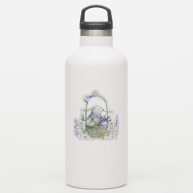 Lavender Easter Bunny, Eggs and Basket (Waterbottle)