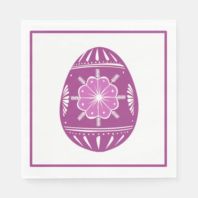 Lavender Easter Egg Classic Chic Napkin (Front)