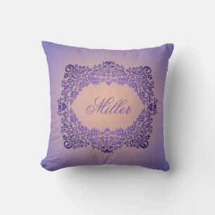 Lavender Elegance Personalized Throw Pillow