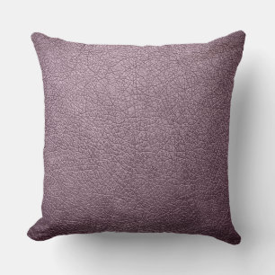 Lavender Elegant Leather Look Throw Pillow