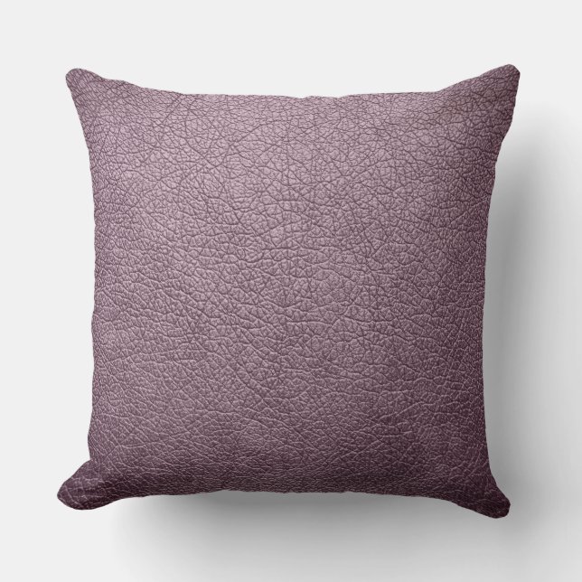 Lavender Elegant Leather Look Throw Pillow (Front)